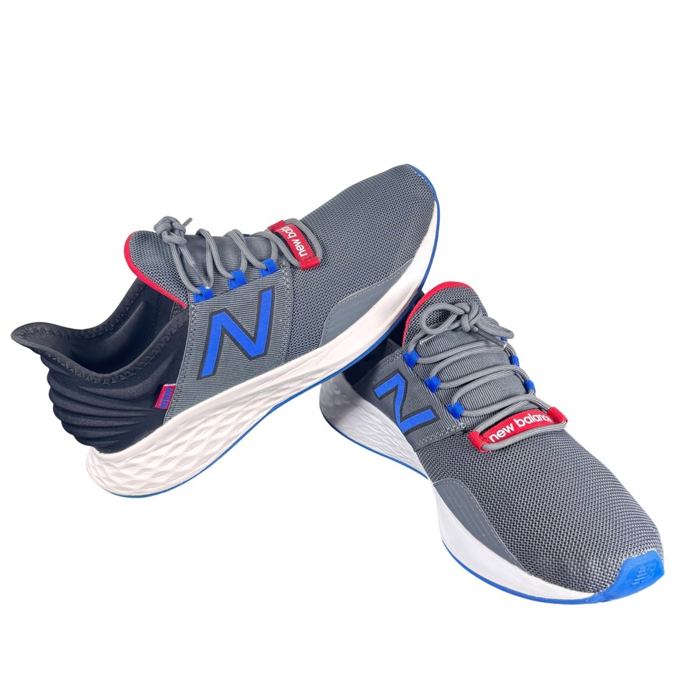 New Balance Shoes Fresh Foam Roav Grey Blue Red Running Athletic Mens 11.5